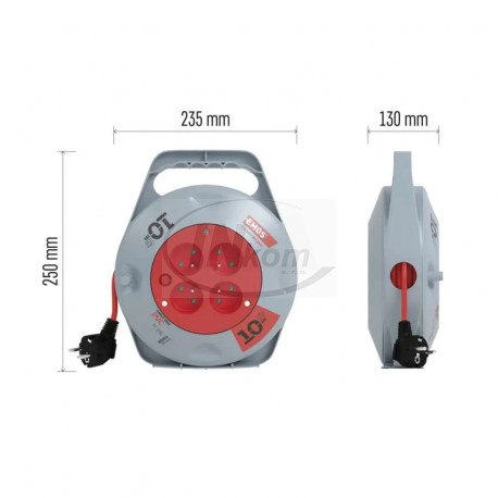 bubon predlžovací 4x230V 10m  P19410N